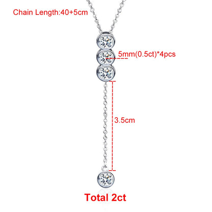 Moissanite Bubble Necklace