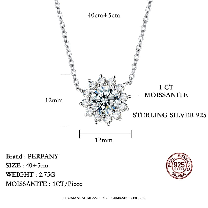 Sunburst Moissanite Necklace