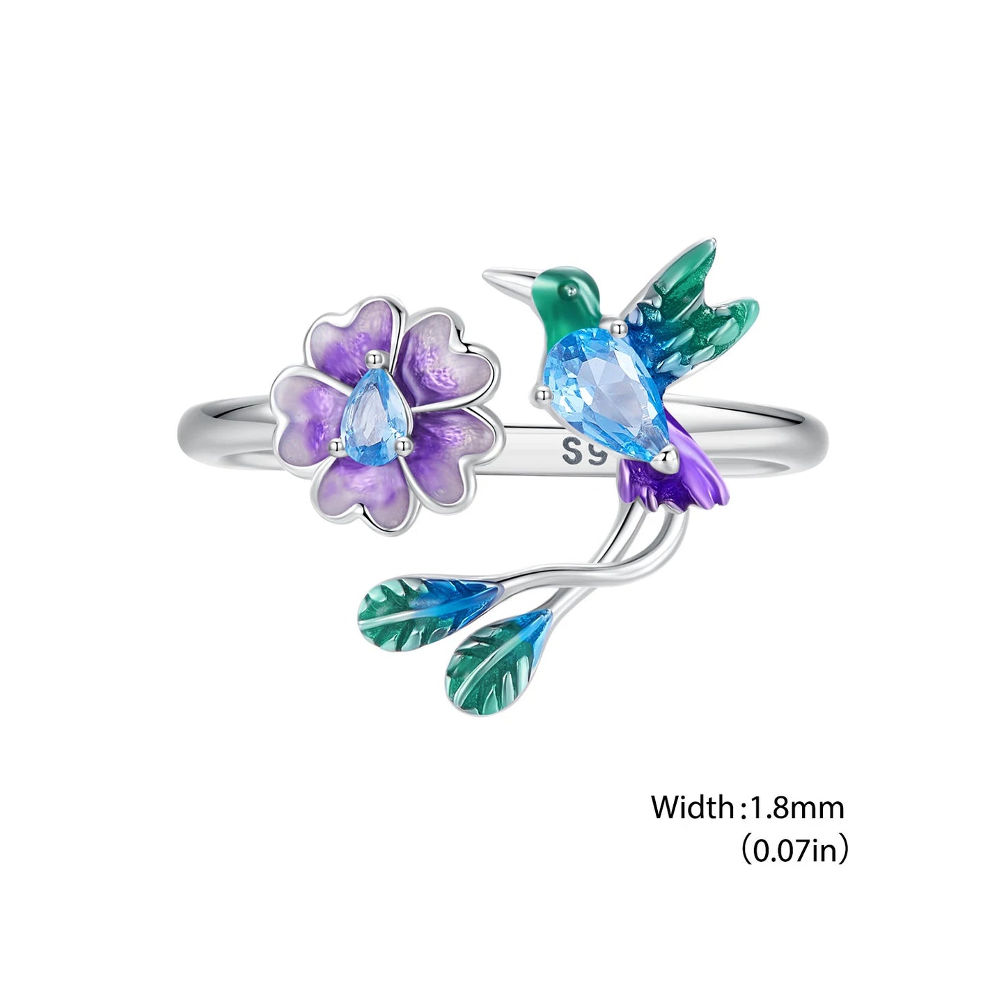 Purple Flower Jewelry Set