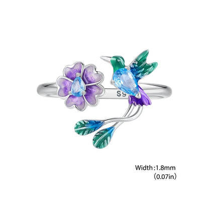 Purple Flower Jewelry Set