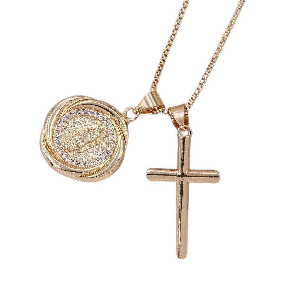 Inlaid Zircon Women's Simple Stylish Pendant Necklace