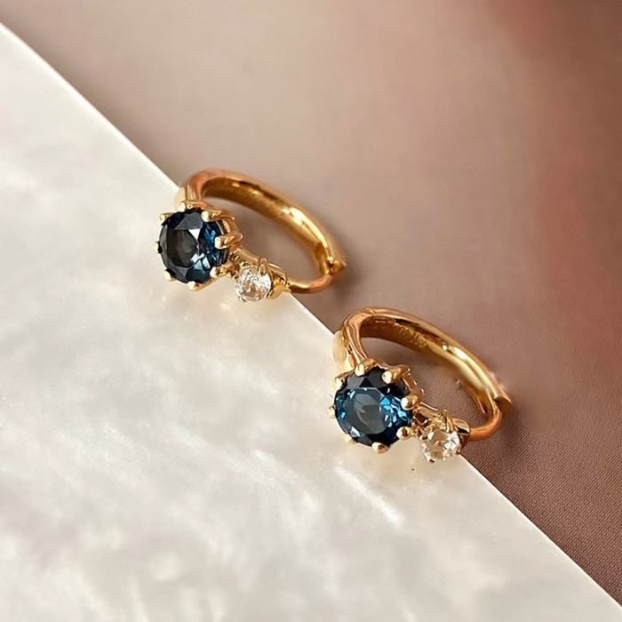 Gold Zircon Mini Hoops