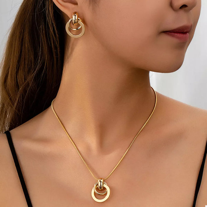 Soft Gold Pendant Set
